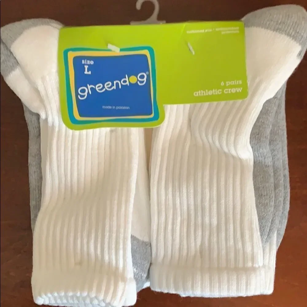 Greendog Athletic crew socks set 6